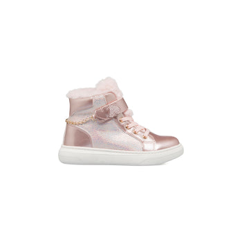 Sneakers alte rosa da bambina con pelliccia sintetica e catenina Le scarpe di Alice, Scarpe Bambini, SKU k222000351, Immagine 0